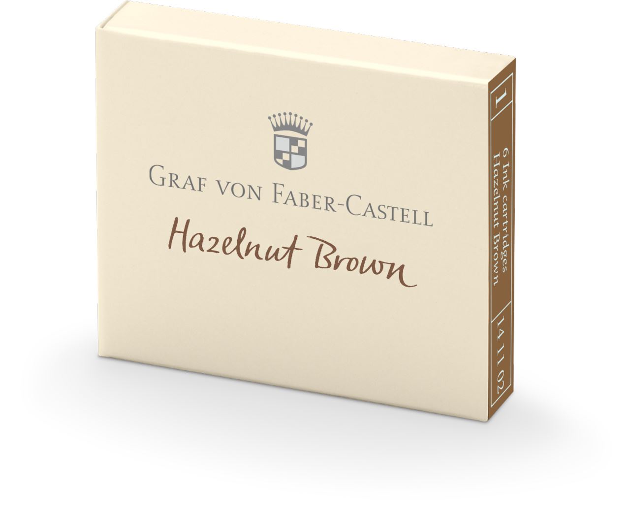 Graf-von-Faber-Castell - 6 cartuchos de tinta Hazelnut Brown