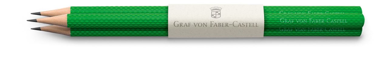 Graf-von-Faber-Castell - 3 lápices Guilloche Viper Green
