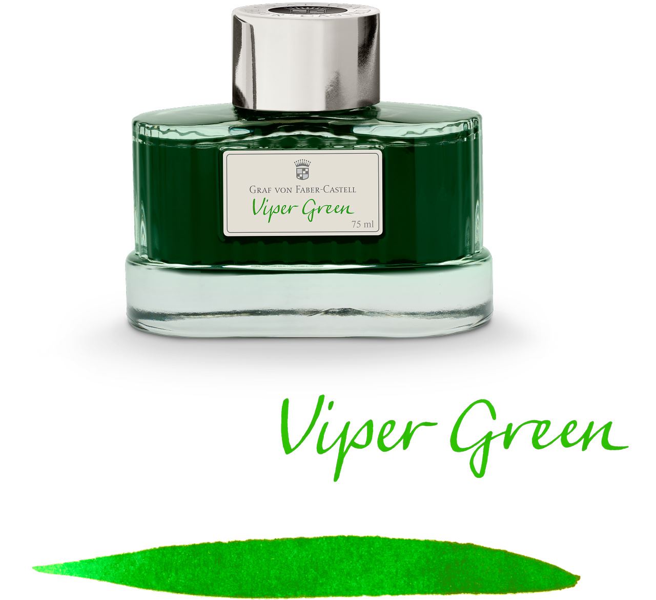 Graf-von-Faber-Castell - Tintero de vidrio Viper Green 75ml