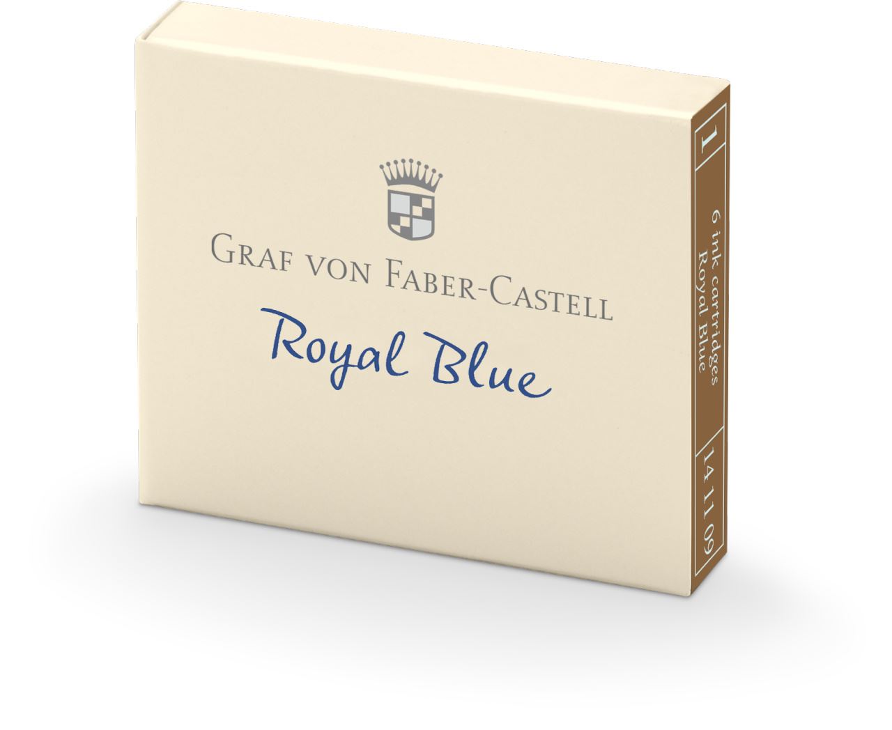 Graf-von-Faber-Castell - 6 cartuchos de tinta, azul real