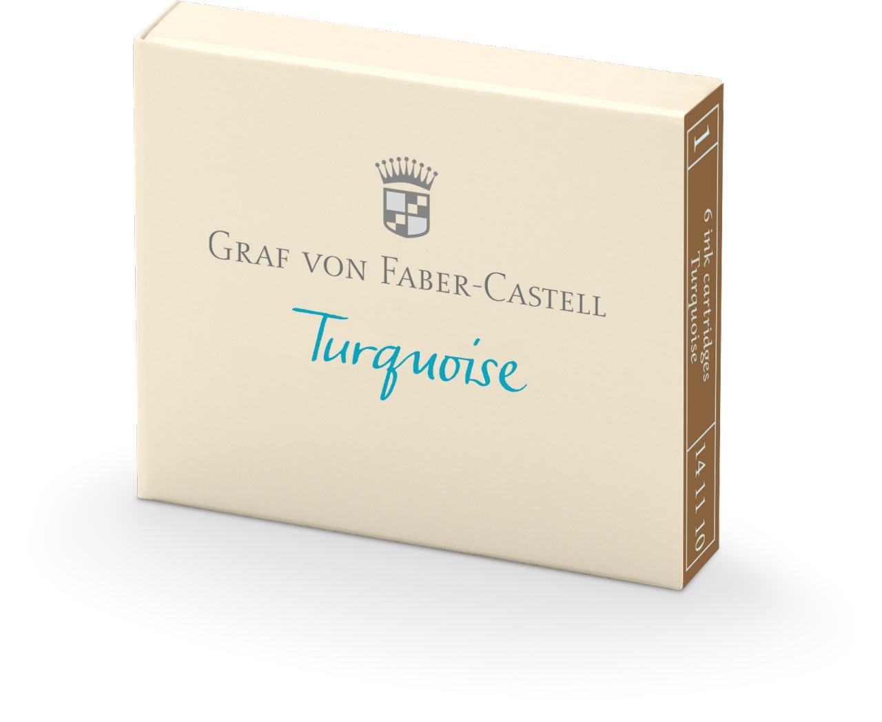 Graf-von-Faber-Castell - 6 cartuchos de tinta, turquesa