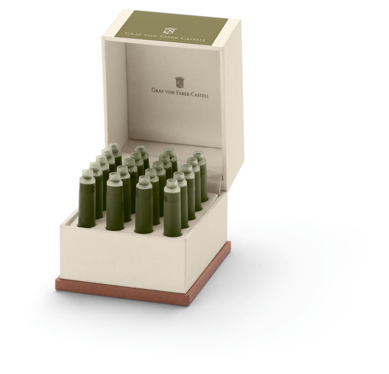 Graf-von-Faber-Castell - 20 cartuchos de tinta, verde oliva