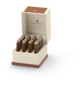 Graf-von-Faber-Castell - 20 cartuchos de tinta, marrón coñac