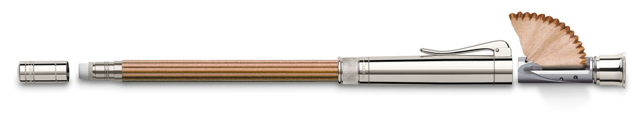 Graf-von-Faber-Castell - Lápiz perfecto alargador platino, marrón