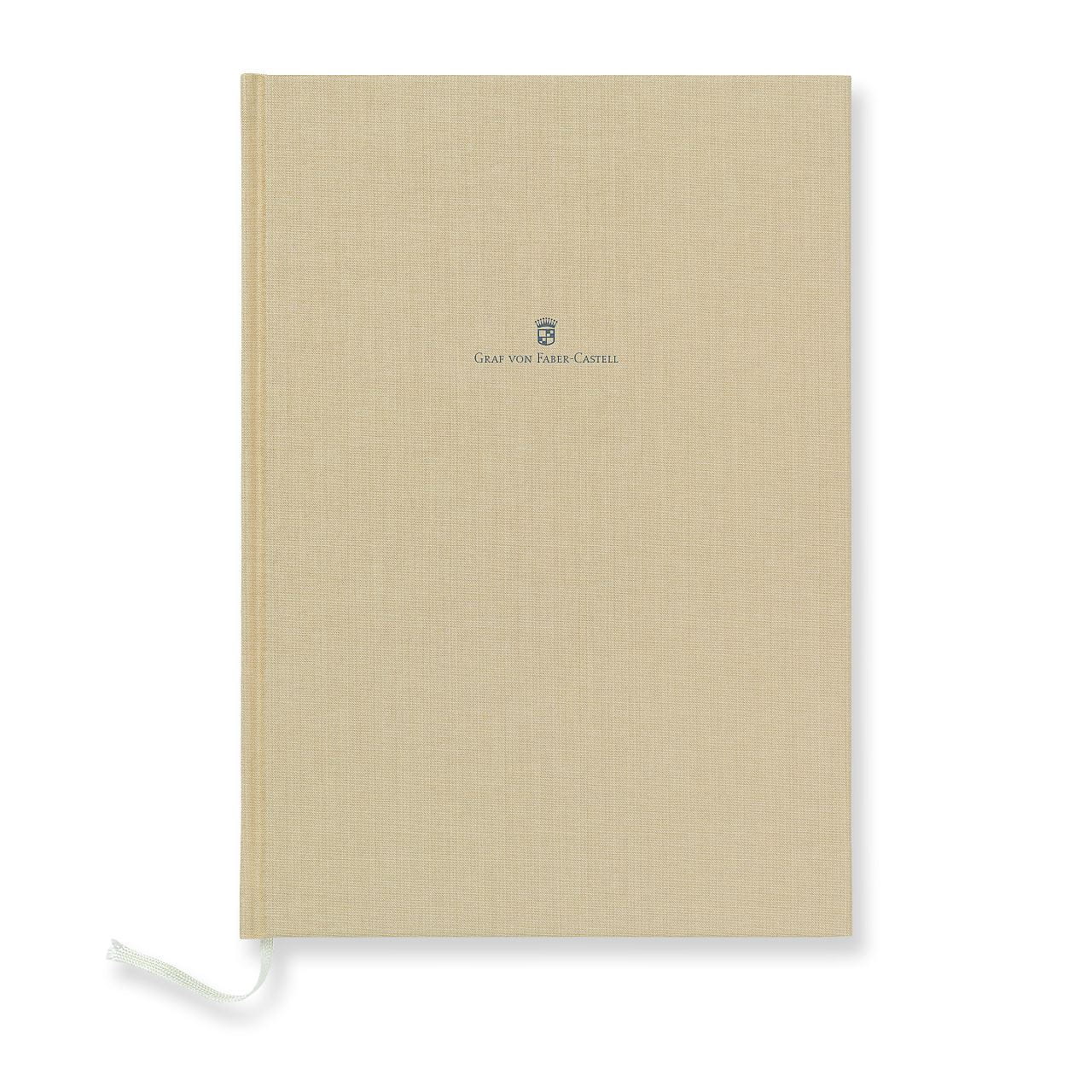 Graf-von-Faber-Castell - Cuaderno con cubierta de lino tamaño A4 marrón dorado
