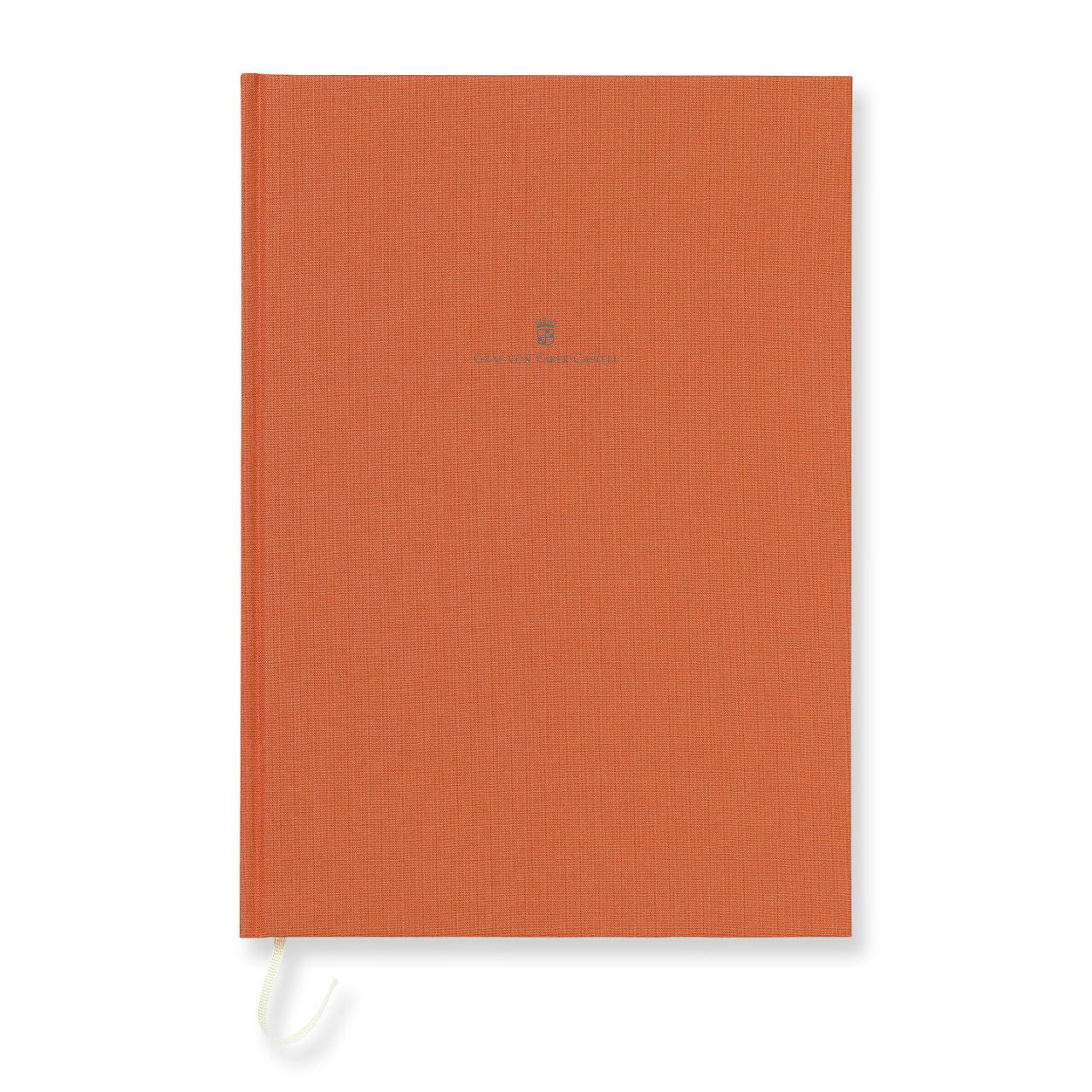Graf-von-Faber-Castell - Cuaderno con cubierta de lino tamaño A4 naranja