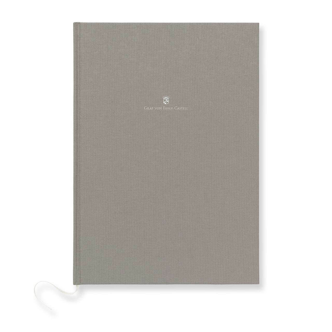 Graf-von-Faber-Castell - Cuaderno con cubierta de lino tamaño A4 gris