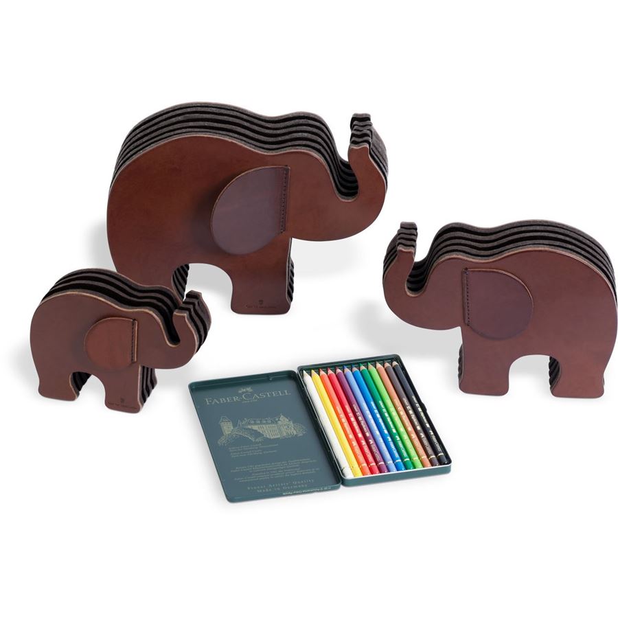 Graf-von-Faber-Castell - Portalápices elefante grande, Marrón Oscuro