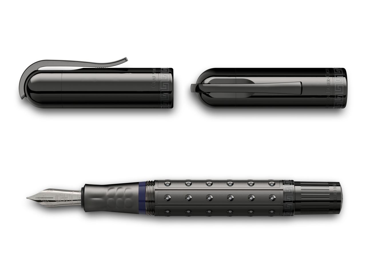 Graf-von-Faber-Castell - Estilográfica Pen of the Year 2020 Black Edition, Medio